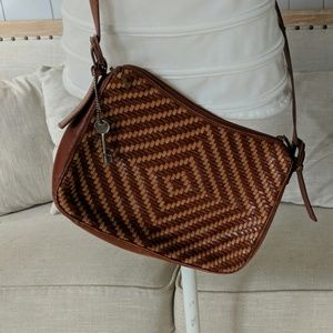 Fossil wooven purse